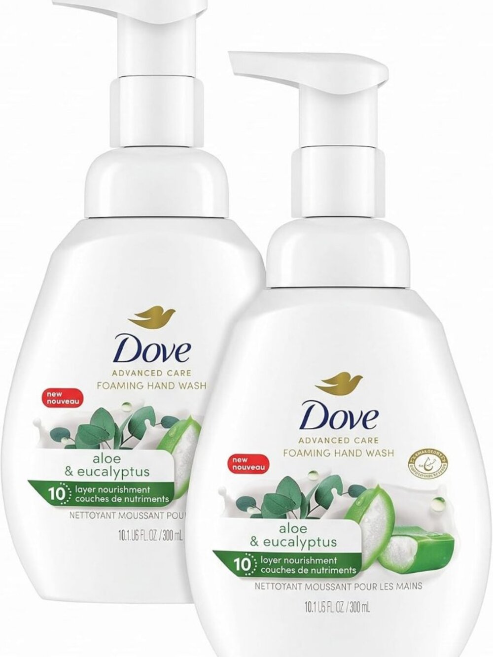 Moisturizing Aloe & Eucalyptus Foaming Hand Wash - 10.1 oz, Pack of 8, Protects